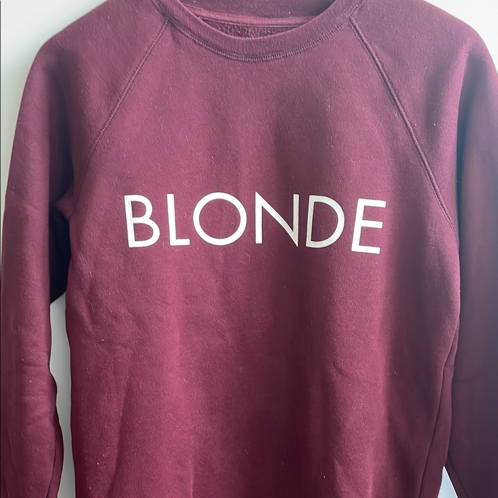 Brunette The Label Burgundy Crew Neck Sweater